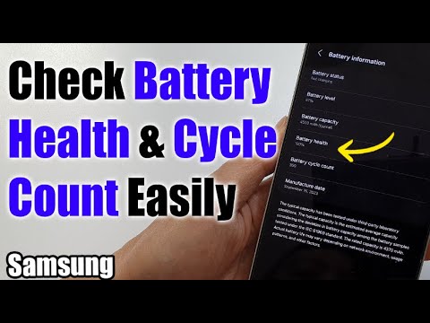 How to Check for Battery Health and Cycle Count on Samsung Phone
