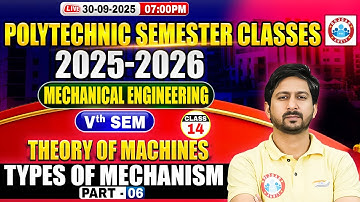 Polytechnic 5th Semester Mechanical Engineering | Theory Of Machines | Types of Mechanism #5 | BTEUP