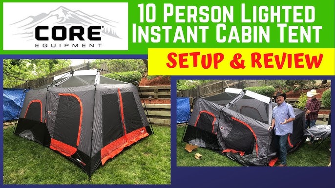 CORE Instant Tent with LED Lights, Portable Large Poland
