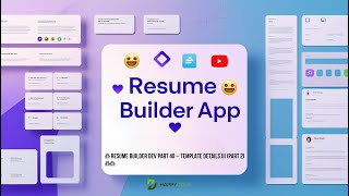 🔥Build Your Own Resume Builder Part 40– Complete Template Details UI Part 2 with Actions and Styling