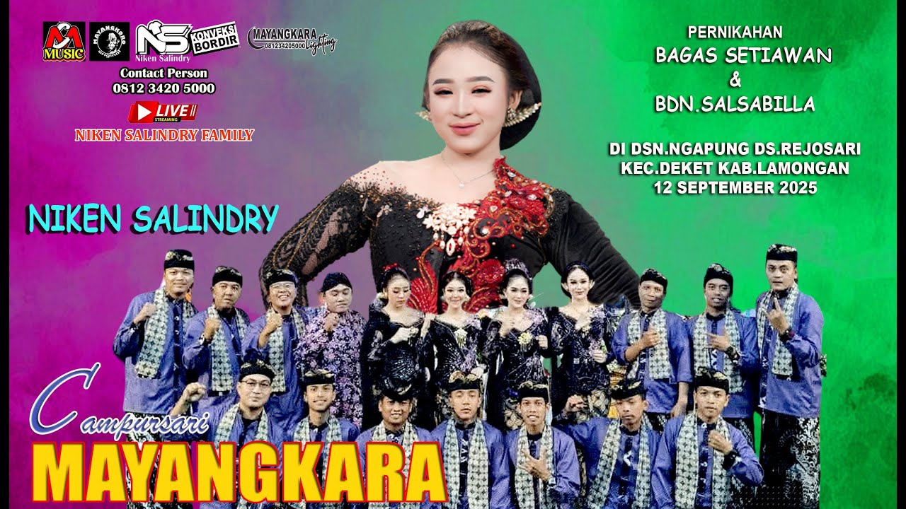 LIVE CAMPURSARI MAYANGKARA NIKEN SALINDRY || WEDDING BAGAS & SALSA DI REJOSARI LAMONGAN 12 SEP 2025