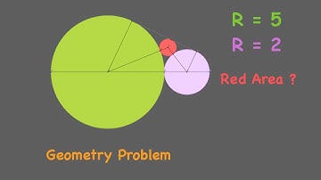 Find Red Circle Area | Geometry Problem