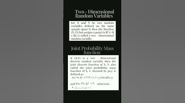 Two-dimensional random variable | Joint probability mass function | Statistics