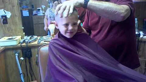 It tickles.jesse kenney getting his hair cut