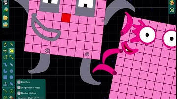 The Numberblocks Are Ragdolls! Numberblocks 80, 81, 90 & 100 go on a Space Adventure in Algodoo! Pt1