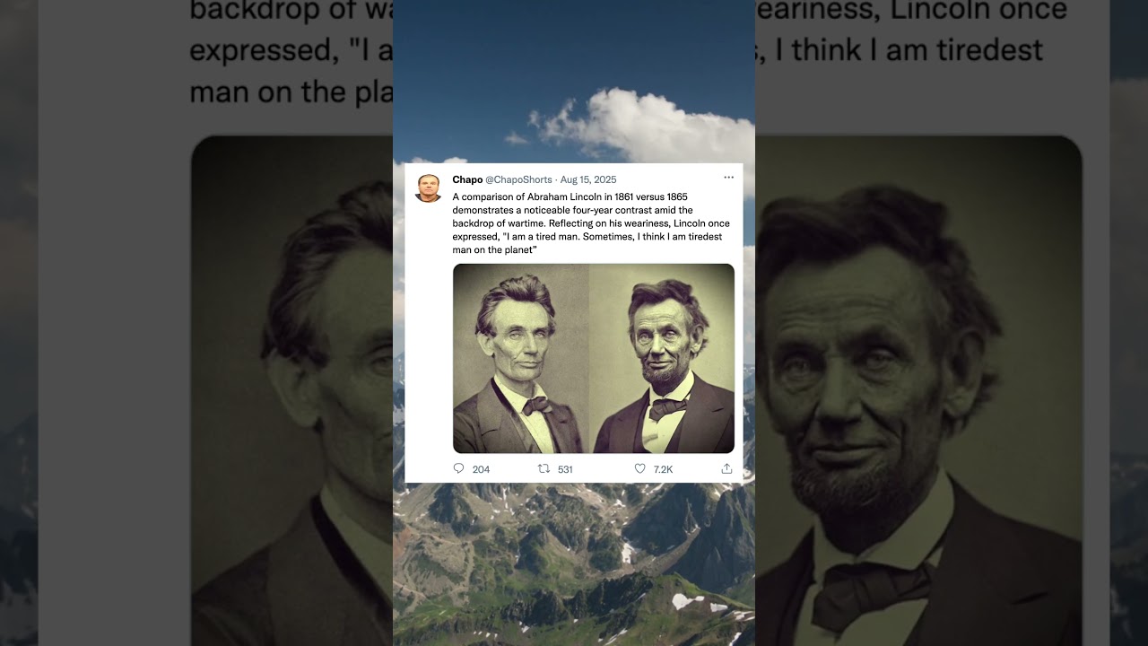 A comparison of Abraham Lincoln in 1861 versus 1865 demonstrates a noticeable four-year contrast ami