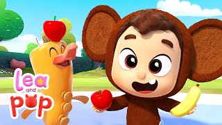 🍏Apples And 🍌Bananas - Learn vowels with Lea and Pop | Baby Songs | Happy Kids Songs