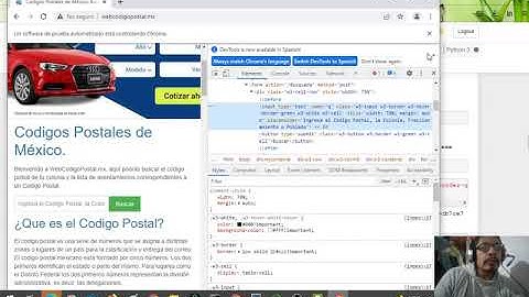 Simple example webscraping in Python (selenium + beautifulsoup)