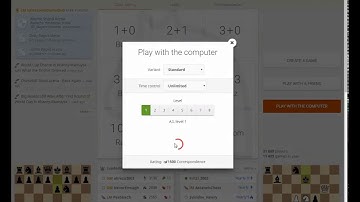 Lichess - play with the computer - level 1