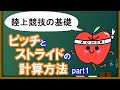 【陸上競技の基礎】ピッチとストライドとは？