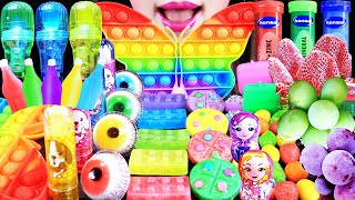 ASMR RAINBOW COLLECTION BUBBLEPOP JELLY KOHAKUTOU ICE FRUIT, LED CANDY, VITAMIN CHOCOLATE, MUKBANG