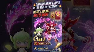 🔥 COMMANDER LUNOX ULTRA SYNERGY EXORCIST! RUBY LEGEND AUTO WIN! 🔥