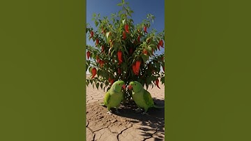 Parrot drop watered the red chilli plant and saved it from drying up 😭 #ai #tree #save #watering