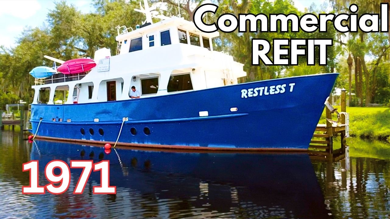 Переоборудование коммерческого стального корпуса в роскошный жилой траулер! Траулер Sermons Exped...