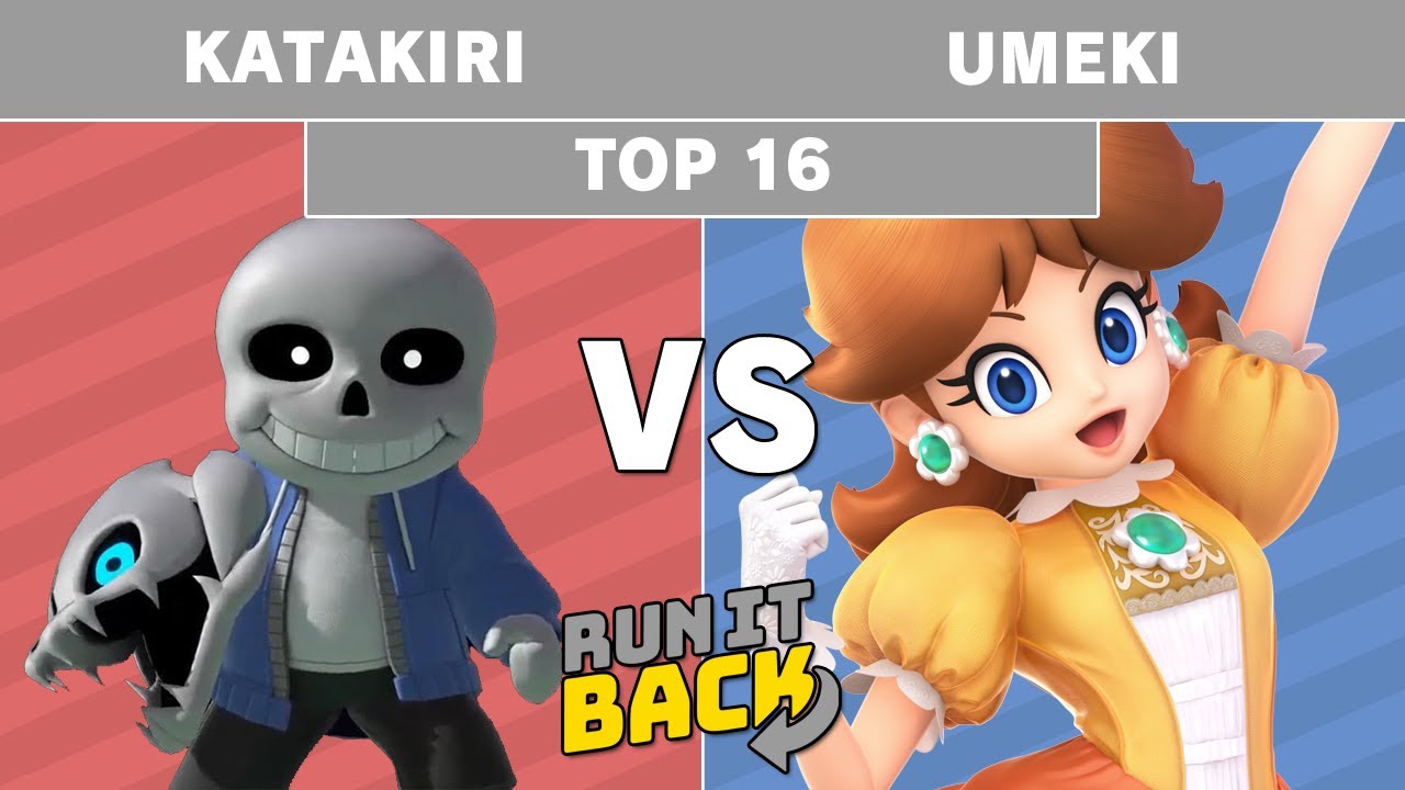 Run It Back - Umeki (Daisy) vs Katakiri (Mii Gunner Sans) Top 16 - Smash Ultimate Singles
