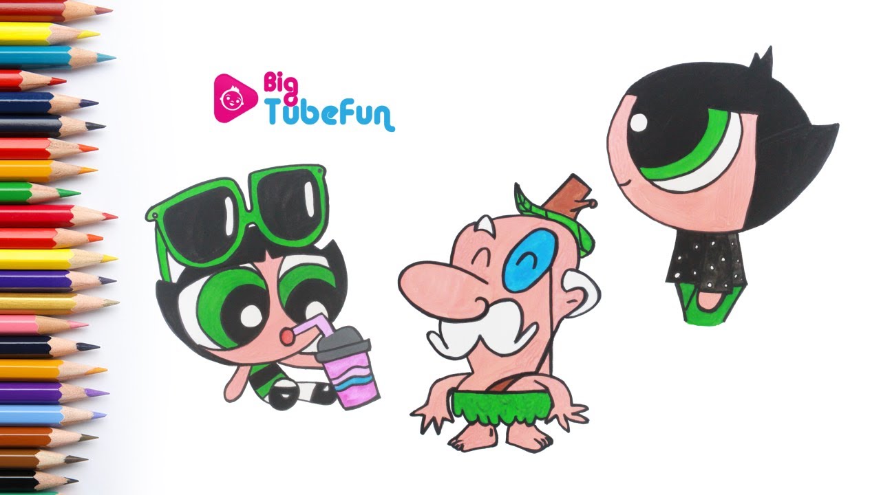 Coloring Powerpuff Girls Rowdyruff Boys (Las Chicas Superpoderosas)Blossom Bubbles Buttercup