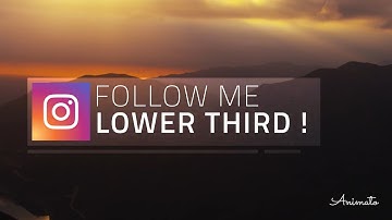 Sliding lower third | Social media | After Effects | Tutorial | 2017