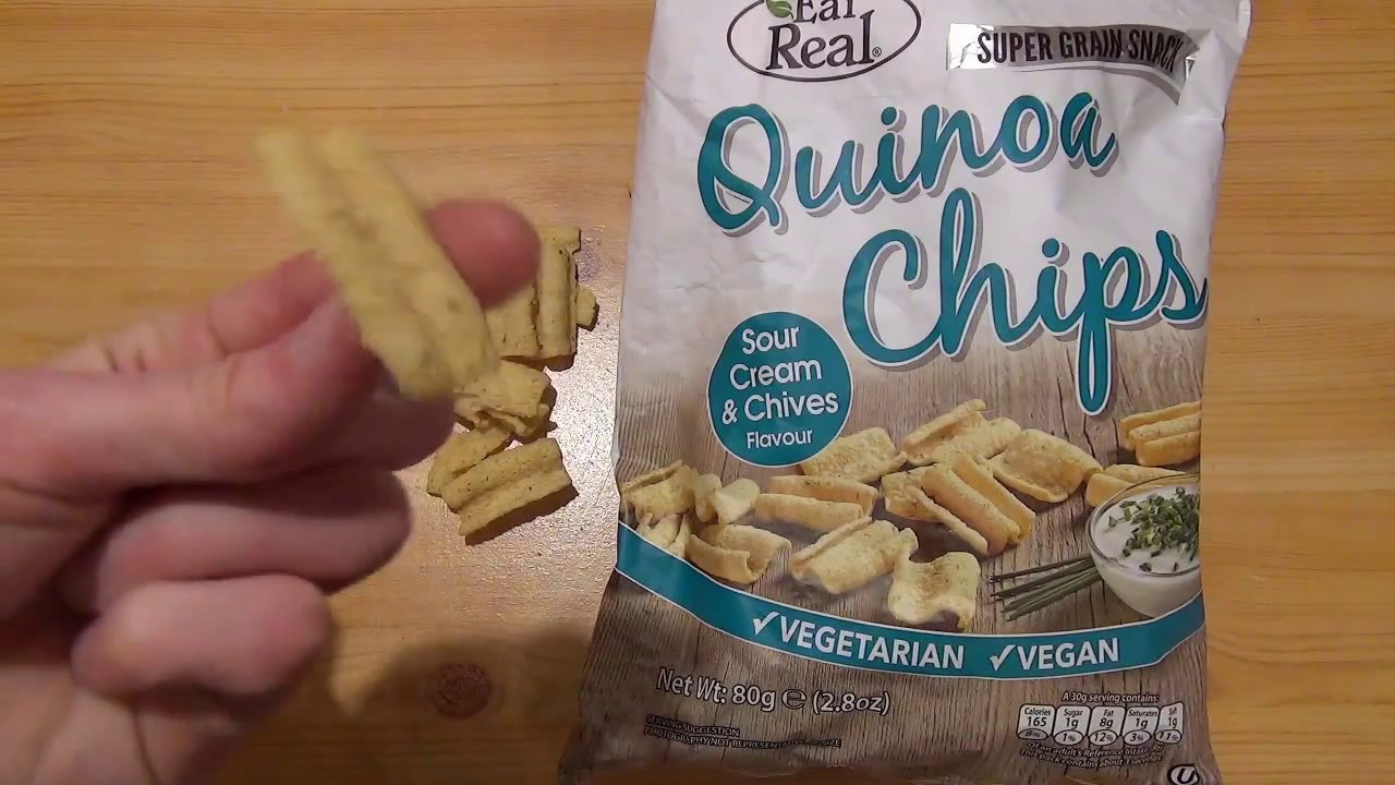 Eat Real Quinoa Chips Sour Cream & Chives Flavour YouTube