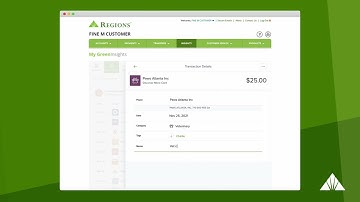 Reviewing Financial Transactions - My GreenInsights | Regions Bank