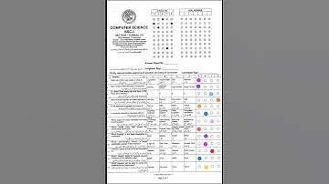 Fbise 9th Class (SSC-I) Computer Science MCQs Paper 2024 (1st Annual, Ver 1 & 2) #fbise #pastpapers