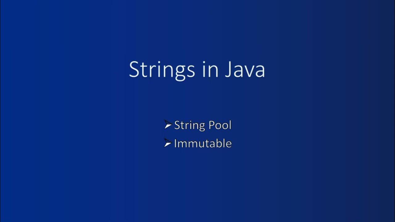 Strings in Java. #java #string #immutable - YouTube