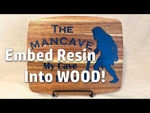 How to Embed Resin into Laser Engraved Wood #charcuterie #woodworking #epoxy #engraving