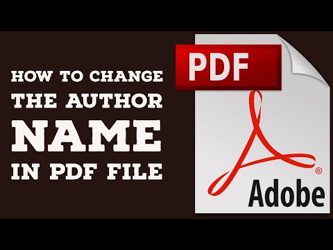 Cara Mengubah Nama Penulis Dalam File PDF