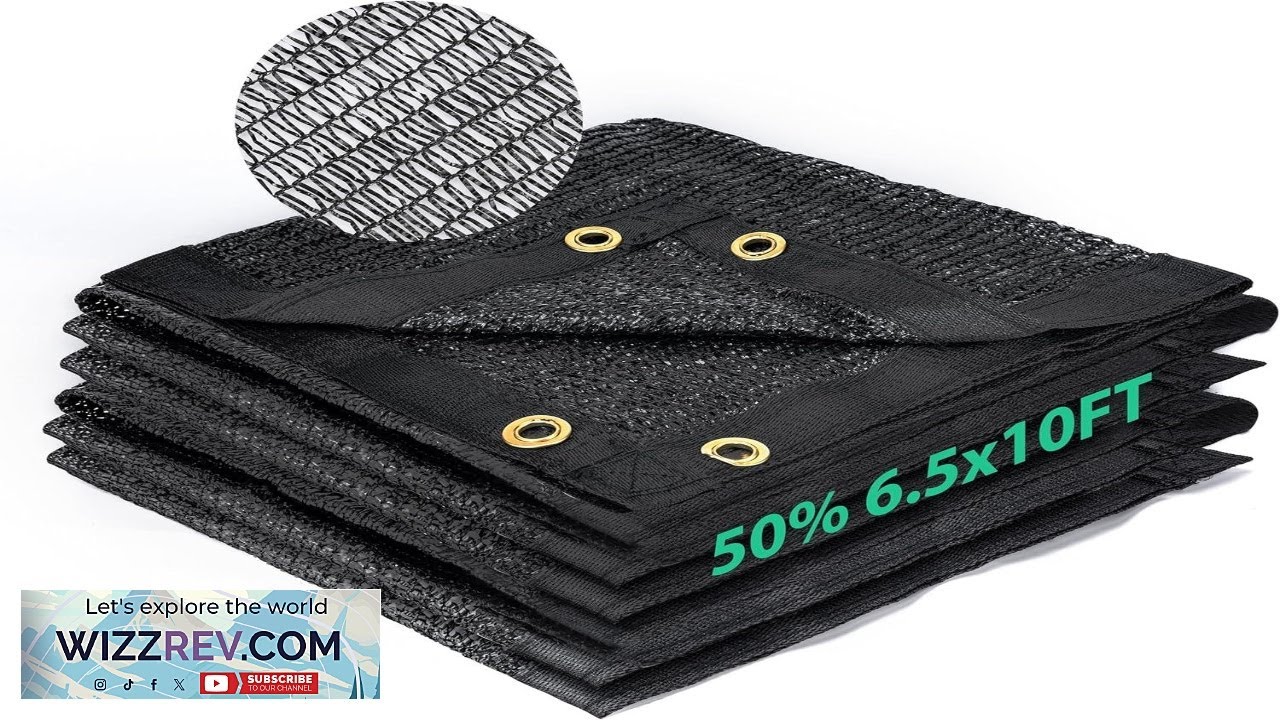 Kesfitt Garden 50% Shade Cloth Resistant Sun Shade Net 6.5x10FT Mesh Tarp Review