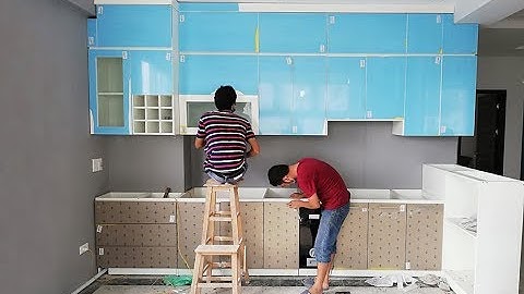 Nội thất Hpro thi công lắp đặt tủ bếp acrylic nhà chị Ngọc Anh - P1704 A1 151 Nguyễn Đức Cảnh