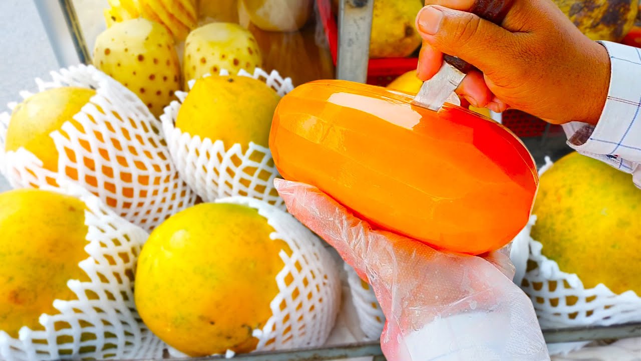 The Most Awesome Video With Cutting Papaya And Love How Good Way He Cut Papaya Faster