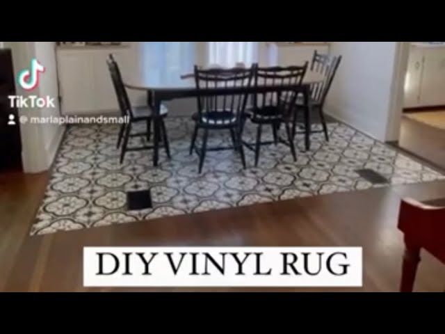 How I made a Vinyl Rug for our dining room + Questions Answered 