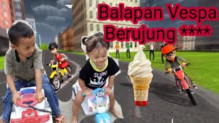 ANAK KECIL LUCU BALAPAN MOTOR VESPA| MAIN MOTOR VESPA