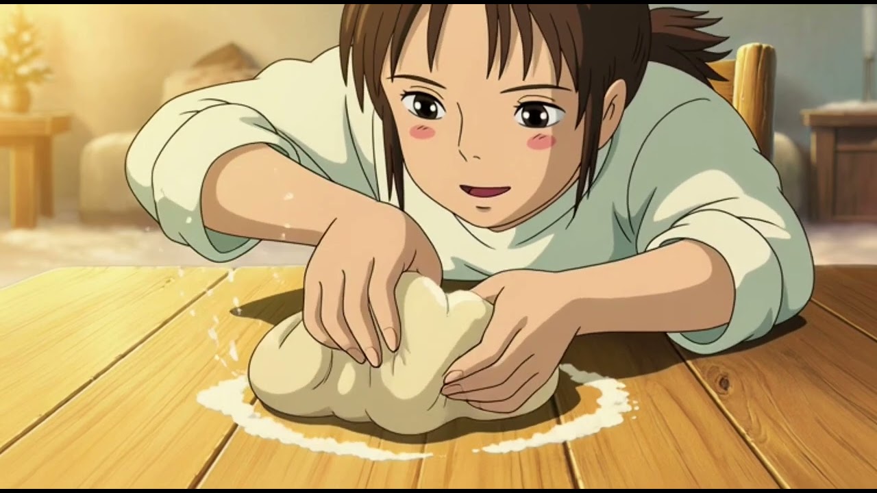 A Quiet Morning in a Countryside Cottage ☕ Ghibli-Style Baking & Snow ❄️🍞