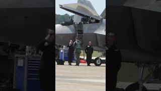 Thrilling F-22 Raptor Demo Pilot After Amazing Show #subscribe #military #aviation 🔥