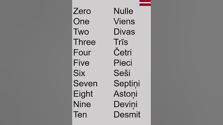 How to count to 10 in Latvian