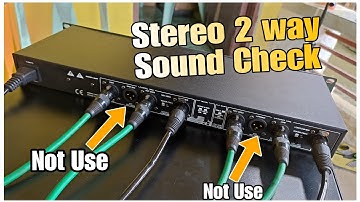 How to  Stereo 2 way to Cross Over? Sound System Audio Processors