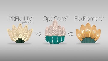 De perfecte C7- en C9-kerstverlichting kiezen: Premium vs. OptiCore vs. FlexFilament