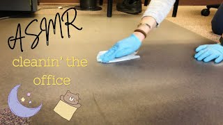 ASMR wiping & cleaning my office space & various objects with disinfectant wipes. No talking.