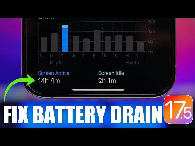 iOS 17.5 - How To FIX Battery DRAIN on iPhone! class=