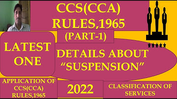 CCS(CCA) RULES,1965 (PART-1)