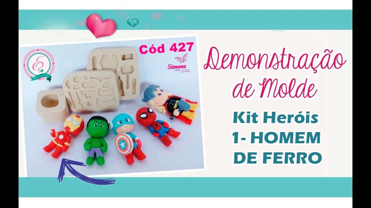 Homem de Ferro   Demostração Molde kit Heróis cód 427