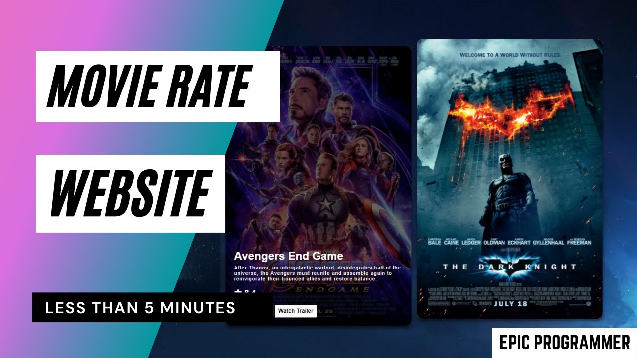 Let's Build a Front-end Movie Rate Website with HTML and CSS (Rating ...