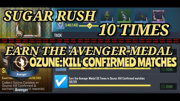 earn the avenger medal 10 times in ozuna kill confirmed matches || Call Of Duty Mobile ||