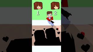 JJ Sister Which One Is Correct? 🤔1️⃣2️⃣ - MAIZEN Minecraft Animation #shorts #minecraftanimation