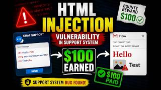 HTML Injection Vulnerability in Support System | $100 Earned