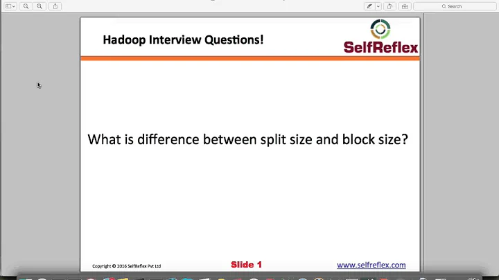 hadoop interview questions difference between block size and split size