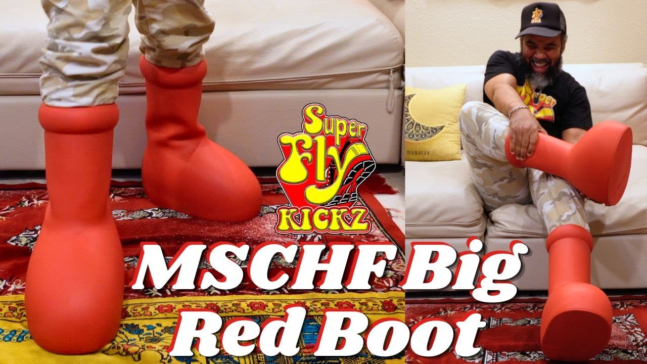 MSCHF Big Red Boot Shoes - Size 11 - Red / Red