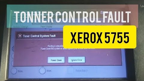 Toner Control System Fault Xerox 5755