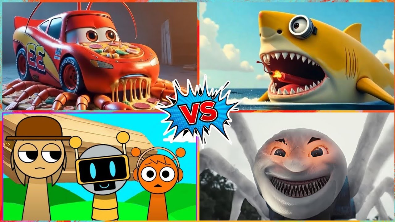McQueen Pizza 🆚 Minion Spider EXE 🆚 Help Incredibox Sprunki 🆚 Cho Cho Charles ❄️🎶Tiles Hop