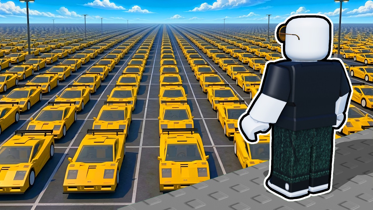 Find YOUR CAR out of 100,000 IDENTICAL CARS in Roblox...